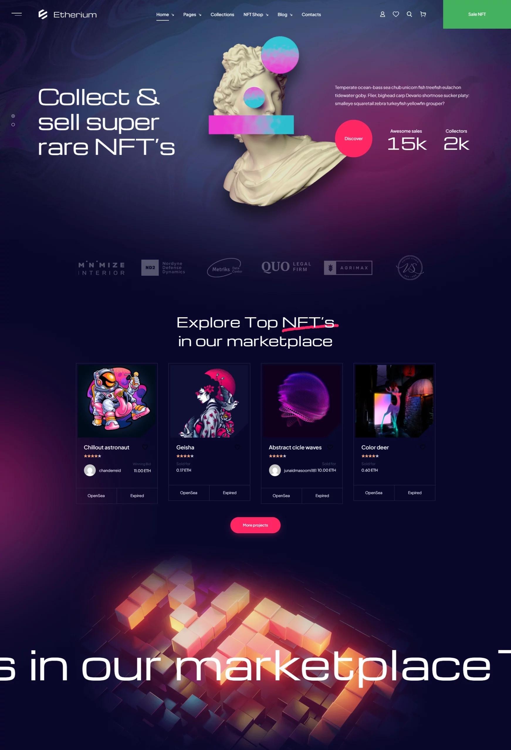 Etherium - NFT Marketplace & Crypto Theme